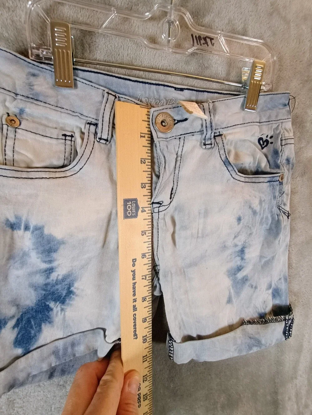 Justice Brand Girls Stylish Tie-Dye Girls Cuffed Hem Shorts Size 10 Reg